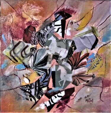 Peinture intitulée "Composition 5bis/21" par Monique Chef, Œuvre d'art originale, Acrylique