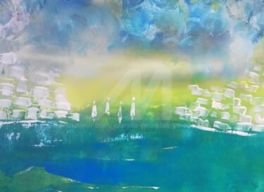 绘画 标题为“"En attendant Godot…” 由Iolanda Pasquali, 原创艺术品, 喷漆
