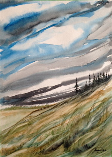 Peinture intitulée "02" par Guy Benson, Œuvre d'art originale, Aquarelle