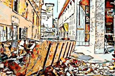 Macerie sulla strada