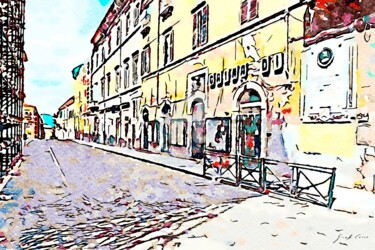 Strada con negozi