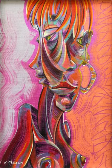 Peinture intitulée "Dany" par Laurent Messager, Œuvre d'art originale, Huile Monté sur Carton