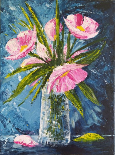 Peinture intitulée "Inconnues" par Myriam Gylon, Œuvre d'art originale, Acrylique Monté sur artwork_cat.