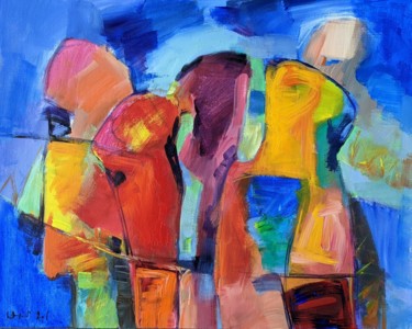Peinture intitulée "Conversation 4:" par Armen Ghazayran (Nem), Œuvre d'art originale, Acrylique
