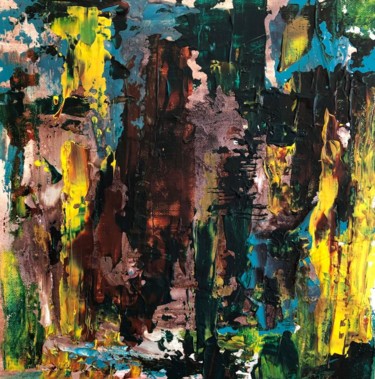 Painting titled "Stack of memories" by Atignas Art, Original Artwork, Acrylic Mounted on Wood Panel