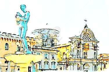 Fontana con chiesa