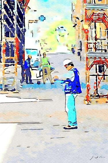 Operai al lavoro per la ricostruzione