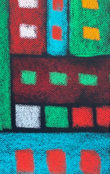 图画 标题为“grille 1” 由Sophie Agogué, 原创艺术品, 粉彩
