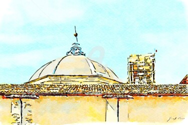 Cupola con campanile crollato