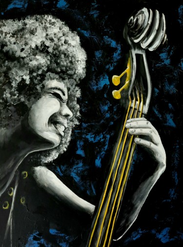 Peinture intitulée "Esperanza Spalding" par Saf'Art, Œuvre d'art originale, Acrylique