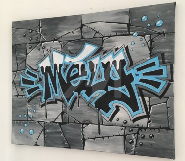 绘画 标题为“Tableau Graffiti av…” 由Pk29, 原创艺术品, 丙烯 安装在木质担架架上