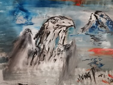 Peinture intitulée "Un CC du Ciel" par Pascal Jung, Œuvre d'art originale, Huile