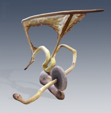 Sculpture titled "Vessel #93—Coda" by Jeff Key, Original Artwork, Wood