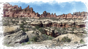 数字艺术 标题为“Canyonland Utah pay…” 由Jamy Delpias, 原创艺术品, 数字油画