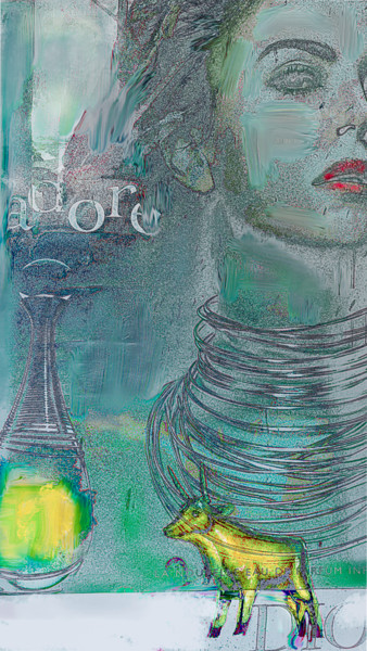 Photography titled "Veau d'or, j'adore" by Jean-Christophe Mandelli, Original Artwork, Digital Photography