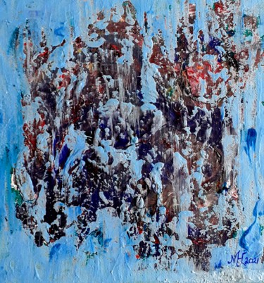 Schilderij getiteld "Snowy forest" door Marianne Huizinga, Origineel Kunstwerk, Acryl