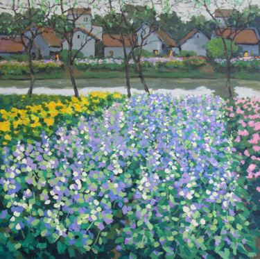 제목이 "Riverside flower vi…"인 미술작품 Anh Huy Tran로, 원작, 아크릴