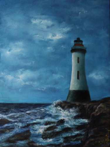 Peinture intitulée "Lighthouse" par Iryna Budai, Œuvre d'art originale, Huile