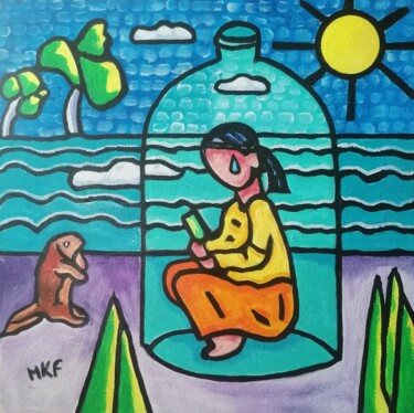 Peinture intitulée "Le sens de la vie." par Marc Felix, Œuvre d'art originale, Acrylique Monté sur Châssis en bois