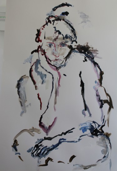 「Bouderie」というタイトルの絵画 Karen Finkelsteinによって, オリジナルのアートワーク, アクリル