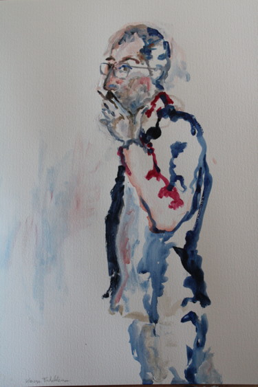 Painting titled "Passant" by Karen Finkelstein, Original Artwork, Acrylic