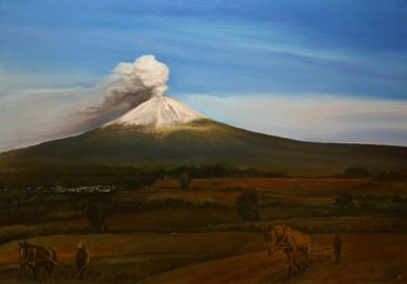 绘画 标题为“Везувий” 由Валерий Семенихин, 原创艺术品, 油 安装在木质担架架上