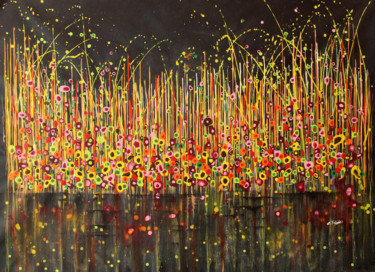 Painting titled "Technicolor Dream #6" by Cecilia Frigati, Original Artwork, Acrylic