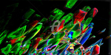 Digital Arts titled "Forêt minérale (dar…" by Cj Perin, Original Artwork, Digital Painting