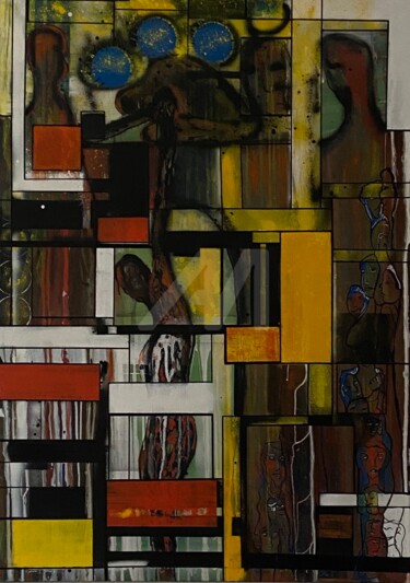 绘画 标题为“Solidarité 2” 由Laila Gauthier (LAILABAGAU), 原创艺术品, 丙烯