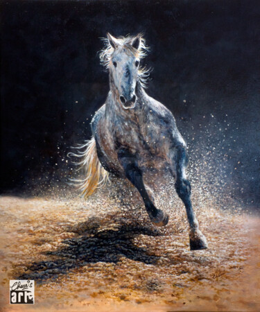Painting titled "Freedom no1 - Wild…" by Chamindra De Silva Abeyewickreme, Original Artwork, Acrylic