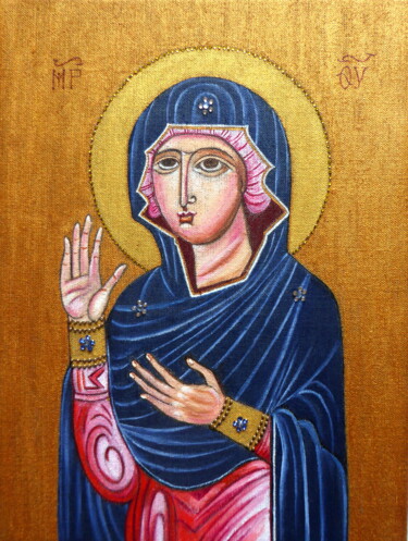 Peinture intitulée "Marie Hagiosoritiss…" par Laure Barlet, Œuvre d'art originale, Huile