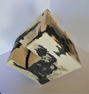"Equilibre cube noir…" başlıklı Heykel Dominique Jolivet tarafından, Orijinal sanat, Seramik