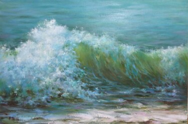 Foamy wave Peinture intitulée "Foamy wave" par Alla Tatarinova, Œuvre d'art originale, Huile