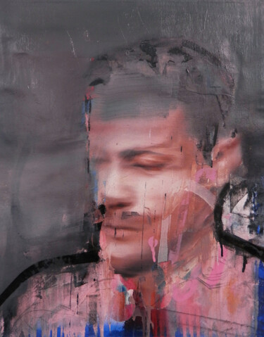 Painting titled "Player" by Miloš Hronec, Original Artwork, Oil