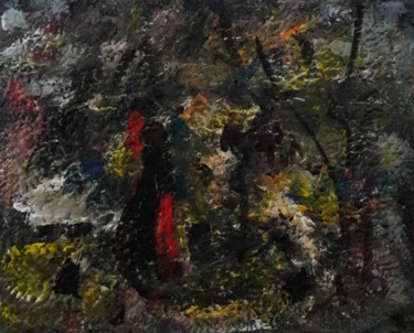 Painting titled "femme et chèvre" by Sam Keusseyan, Original Artwork, Acrylic