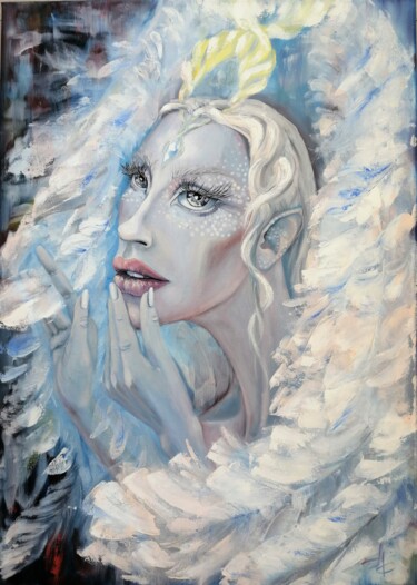 Ангел Рассвета / Angel of Dawn 绘画 标题为“Ангел Рассвета / An…” 由Елена Кузьмина (ANELAKU), 原创艺术品, 油 安装在木质担架架上