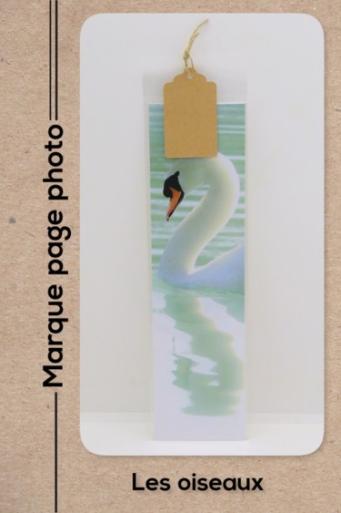 Photographie intitulée "Marque page cygne" par Christelle Prieur, Œuvre d'art originale, Photographie numérique