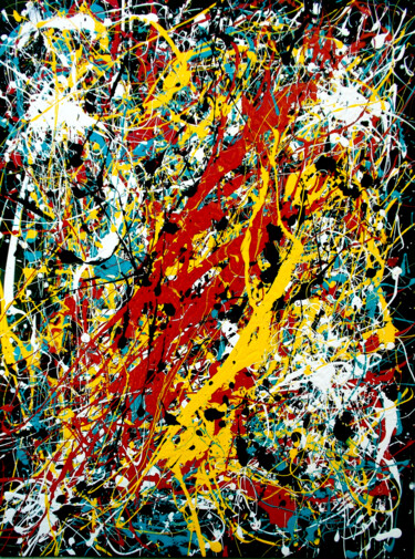 Peinture intitulée "Dripping number 3" par Thierry Angot, Œuvre d'art originale, Acrylique