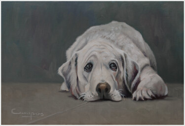 "Te Quiero Humano I" Painting titled ""Te Quiero Humano I"" by Jose Luis Santamaria Campos, Original Artwork, Oil Mounted on Wood Panel