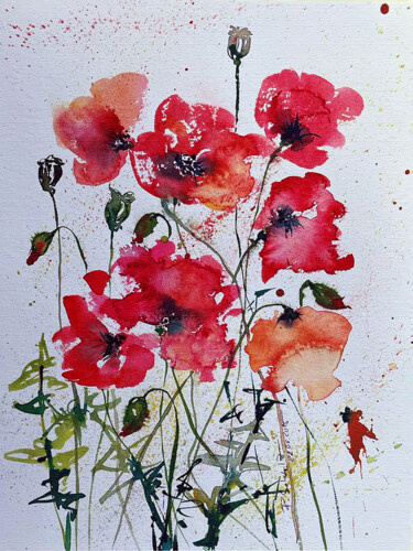제목이 "Coquelicot - Klatsc…"인 미술작품 Corason로, 원작, 수채화