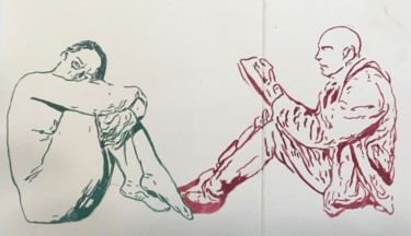 Desenho intitulada "DVN #4" por David Schoffman, Obras de arte originais, Tinta