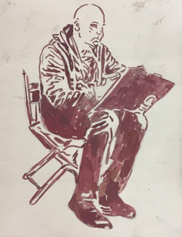 Desenho intitulada "DVN #9" por David Schoffman, Obras de arte originais, Tinta