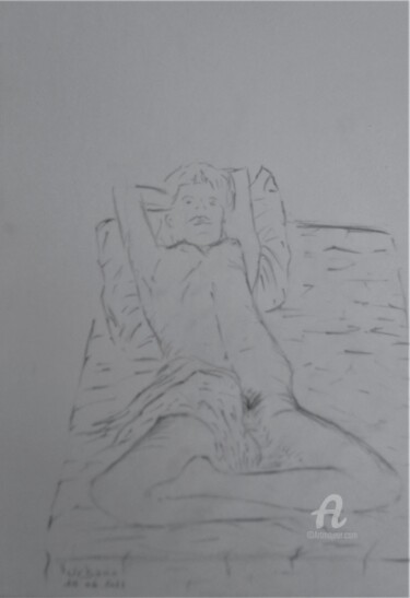 Drawing titled "Tu viens !" by Roberto Urbano, Original Artwork, Pencil