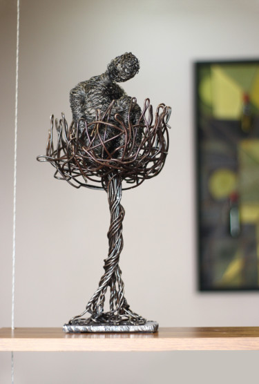 Renaissance (43x21x21 2.7kg iron) Sculpture titled "Renaissance (43x21x…" by Karen Axikyan, Original Artwork, Metals