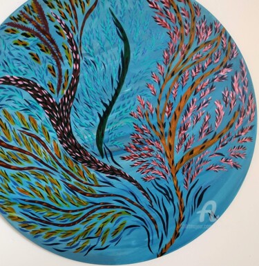 Painting titled "Feeling winds" by Magda Hoibian, Original Artwork, Acrylic