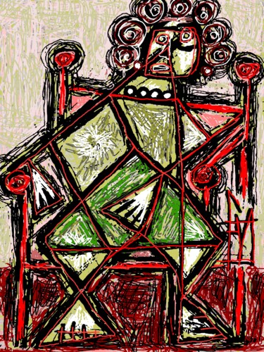 数字艺术 标题为“The Queen” 由Franck Vidal, 原创艺术品, 数字油画