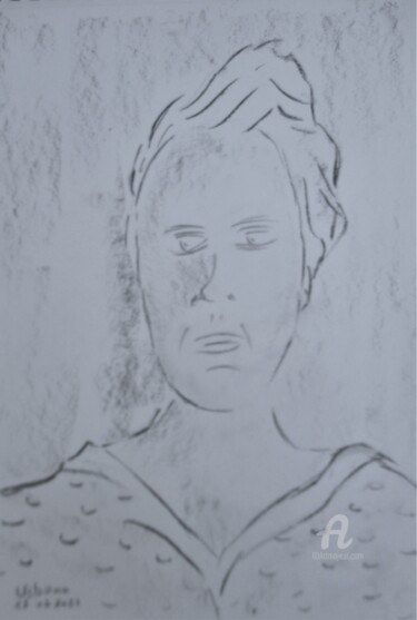 Drawing titled "Pascaline." by Roberto Urbano, Original Artwork, Charcoal