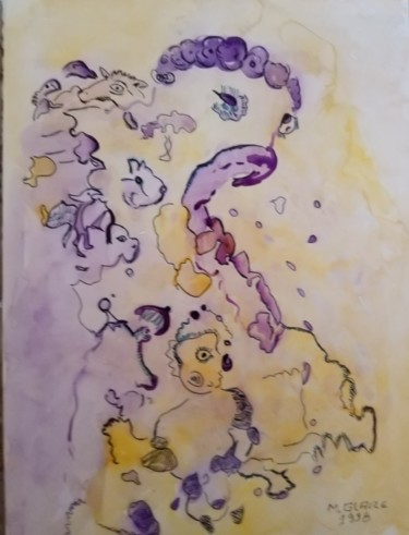 「TON HISTOIRE DANS L…」というタイトルの絵画 Michele Glaizeによって, オリジナルのアートワーク, インク