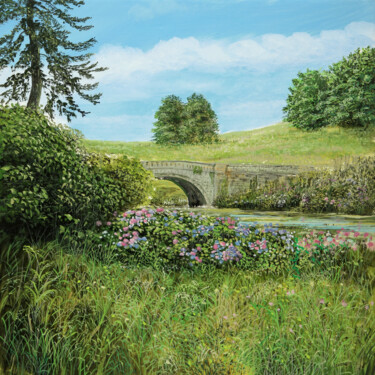 Minteret Garden 1 Painting titled "Minteret Garden 1" by Silvian Sternhagel, Original Artwork, Oil