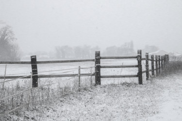 Photographie intitulée "La neige sur le par…" par Christelle Prieur, Œuvre d'art originale, Photographie numérique
